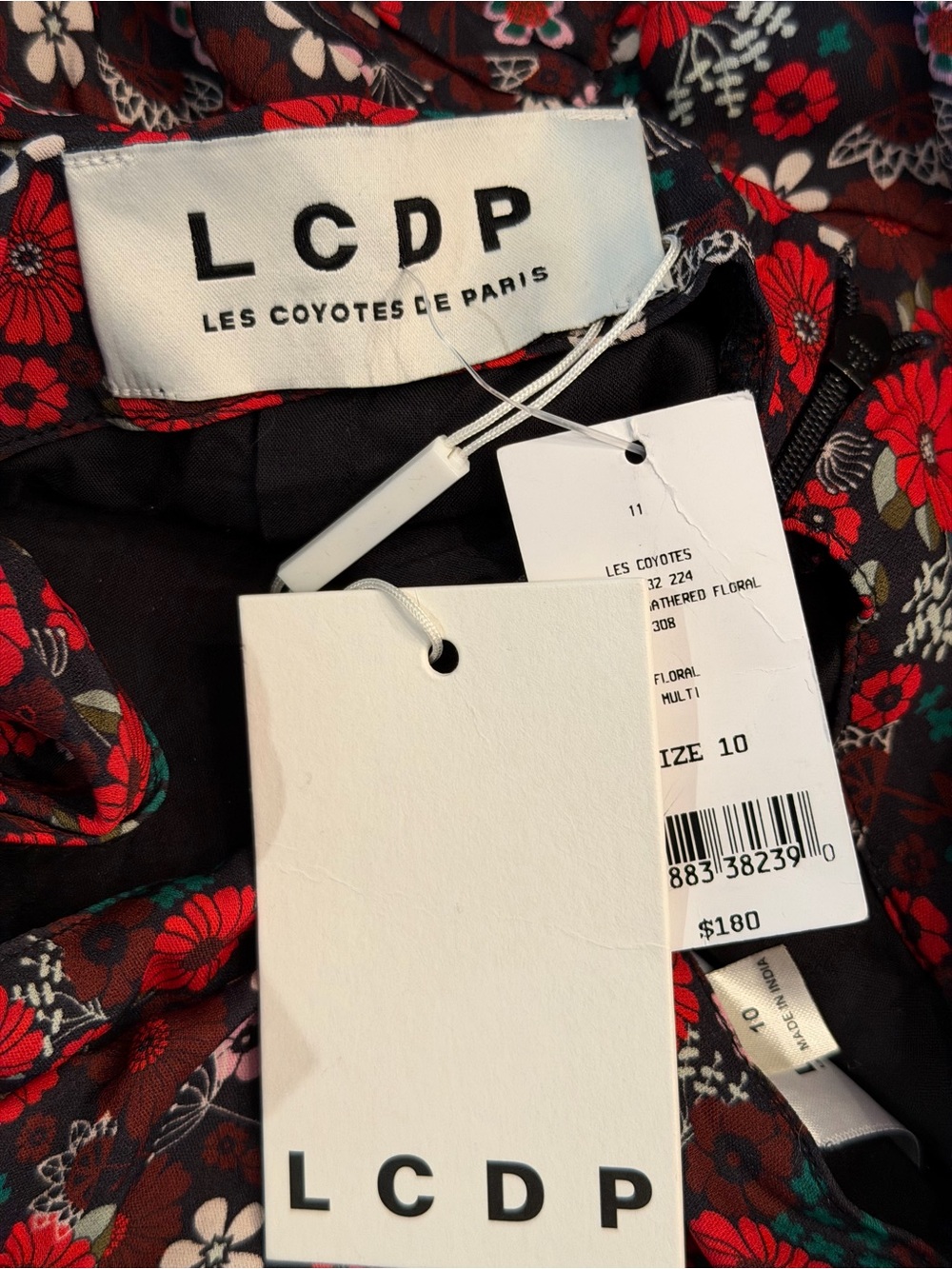 LES COYOTES DE PARIS Girls Red Floral Skirt Size 10 NWT - Picture 6 of 8